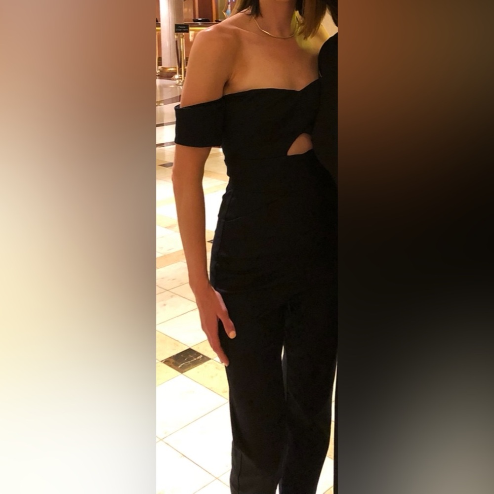 The Reformation Black Jumpsuit